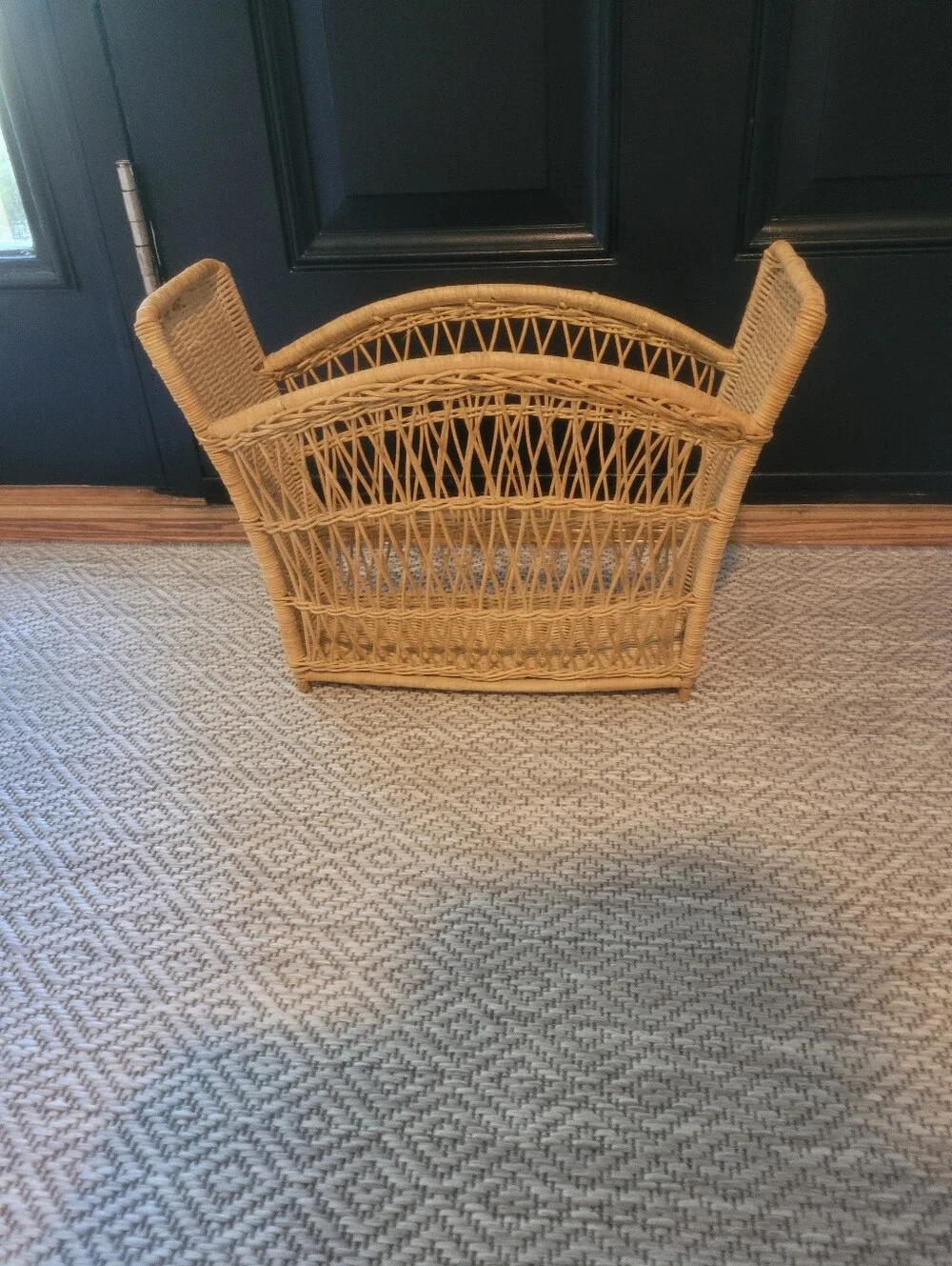 Natural Wicker Magazine Rack - Natural Color. Versatile Multiple Uses In Home